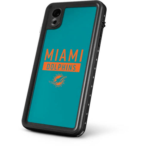 NFL Miami Dolphins Teal Performance Series iPhone XR Waterproof Case