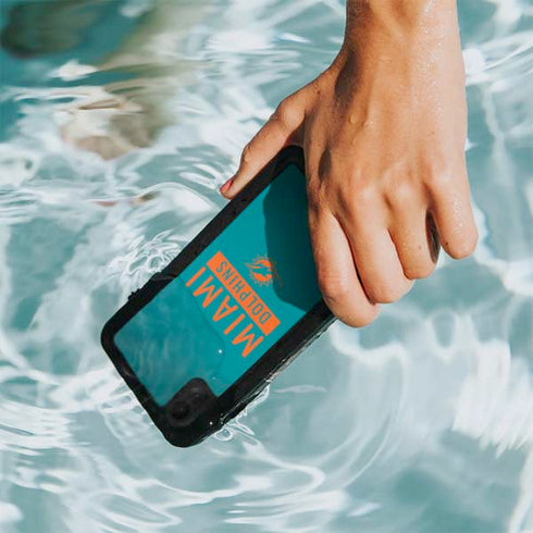NFL Miami Dolphins Teal Performance Series iPhone XR Waterproof Case