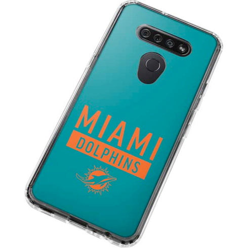 NFL Miami Dolphins Teal Performance Series LG K51/Q51 Clear Case