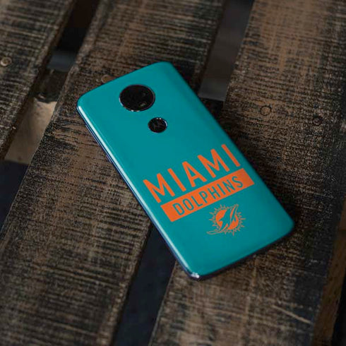 NFL Miami Dolphins Teal Performance Series Moto E5 Plus Skin