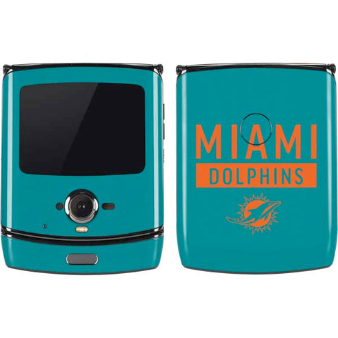 NFL Miami Dolphins Teal Performance Series Motorola RAZR Skin