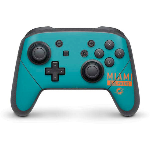 NFL Miami Dolphins Teal Performance Series Nintendo Switch Pro Controller Skin