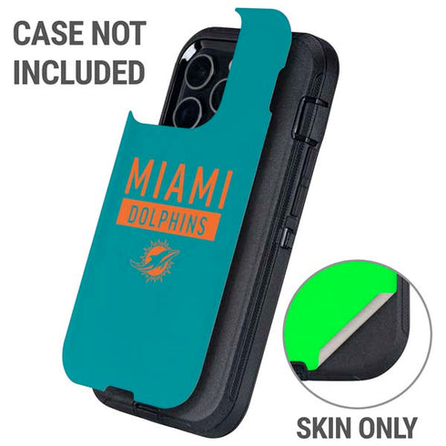 NFL Miami Dolphins Teal Performance Series Otterbox Defender iPhone Skin