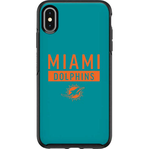 NFL Miami Dolphins Teal Performance Series Otterbox Symmetry iPhone Skin