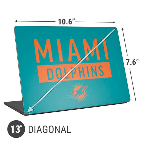 NFL Miami Dolphins Teal Performance Series Universal Laptop 13in (10.6 x 7.6in) Skin