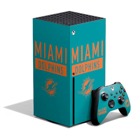 NFL Miami Dolphins Teal Performance Series Xbox Series X Bundle Skin
