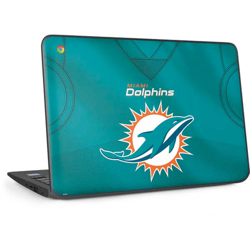NFL Miami Dolphins Team Jersey HP Chromebook Skin