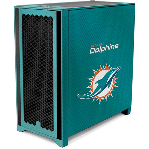 NFL Miami Dolphins Team Jersey Corsair 4000D Tempered Glass Mid-Tower ATX Case Skin