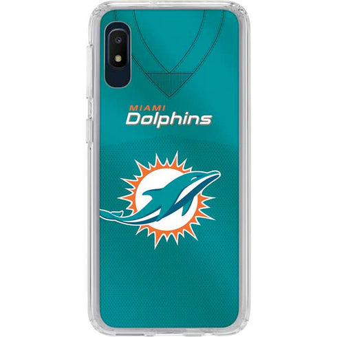 NFL Miami Dolphins Team Jersey Galaxy A10e Clear Case