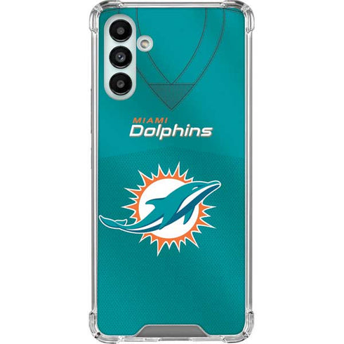 NFL Miami Dolphins Team Jersey Galaxy A13 5G Clear Case