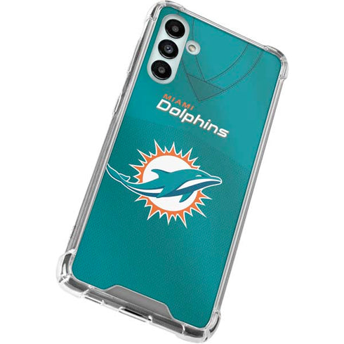 NFL Miami Dolphins Team Jersey Galaxy A13 5G Clear Case