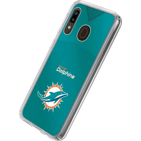 NFL Miami Dolphins Team Jersey Galaxy A20 Clear Case