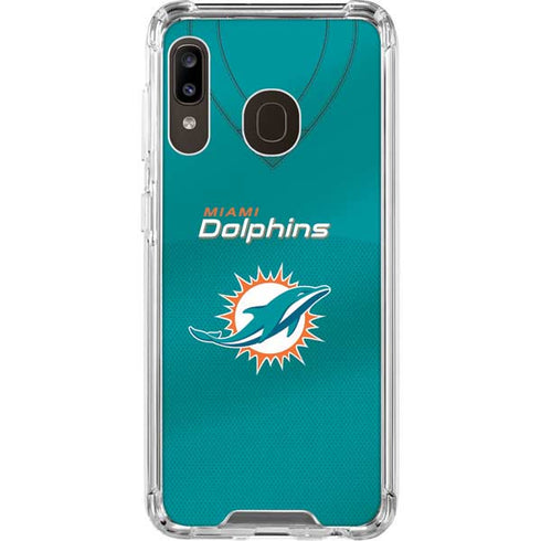 NFL Miami Dolphins Team Jersey Galaxy A30 Clear Case