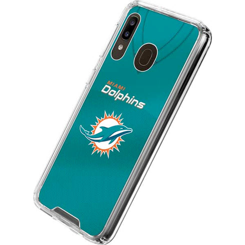 NFL Miami Dolphins Team Jersey Galaxy A30 Clear Case