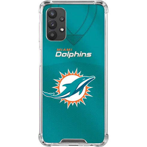 NFL Miami Dolphins Team Jersey Galaxy A32 5G Clear Case