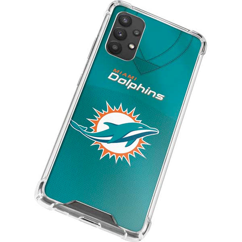 NFL Miami Dolphins Team Jersey Galaxy A32 5G Clear Case