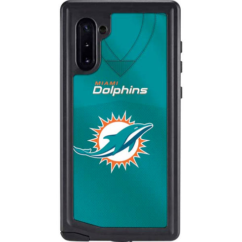 NFL Miami Dolphins Team Jersey Galaxy Note 10 Waterproof Case