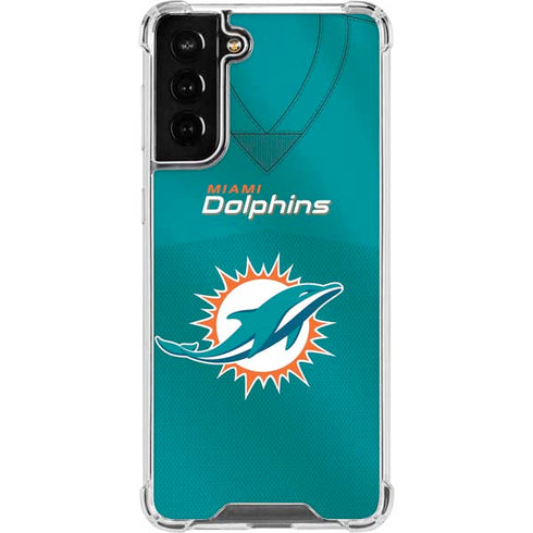 NFL Miami Dolphins Team Jersey Galaxy S21 FE Clear Case
