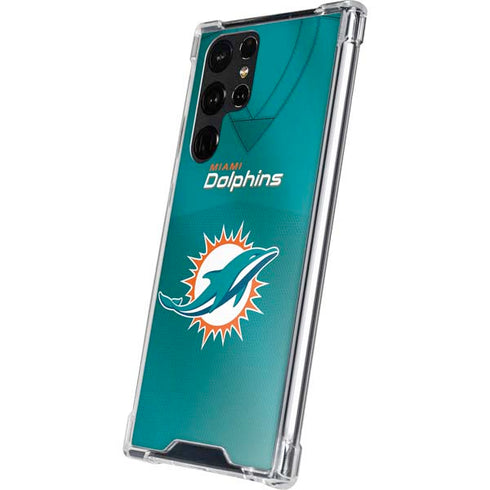 NFL Miami Dolphins Team Jersey Galaxy S22 Ultra Clear Case