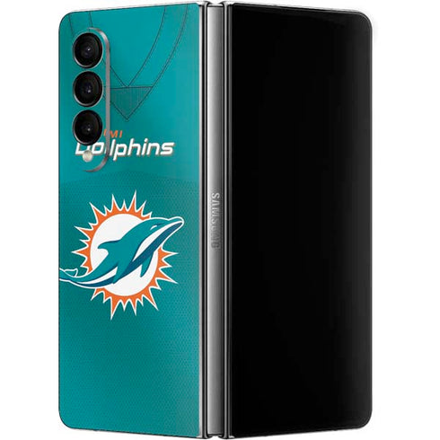 NFL Miami Dolphins Team Jersey Galaxy Z Fold4 5G Skin