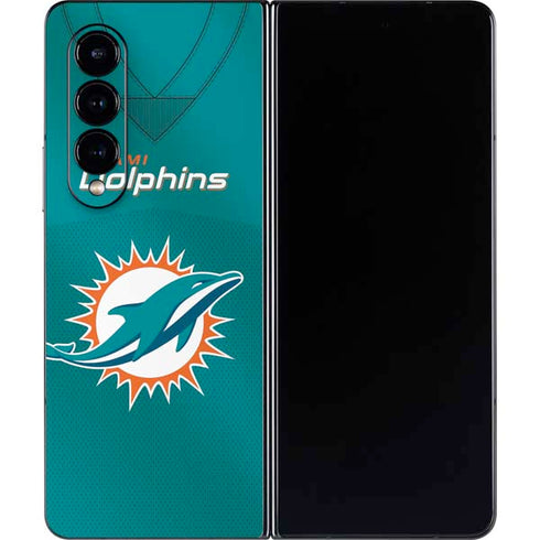 NFL Miami Dolphins Team Jersey Galaxy Z Fold4 5G Skin