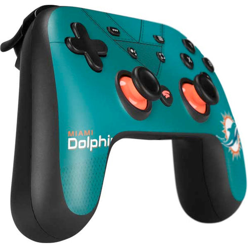 NFL Miami Dolphins Team Jersey Google Stadia Controller Skin