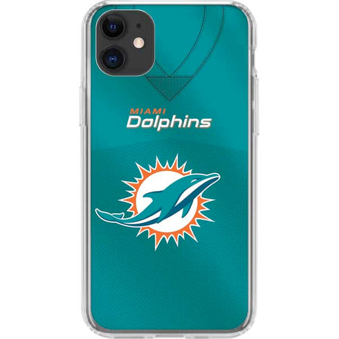 NFL Miami Dolphins Team Jersey iPhone 11 Clear Case