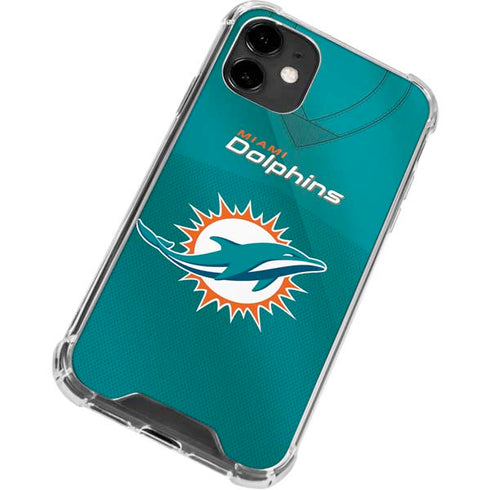 NFL Miami Dolphins Team Jersey iPhone 12 Mini Clear Case