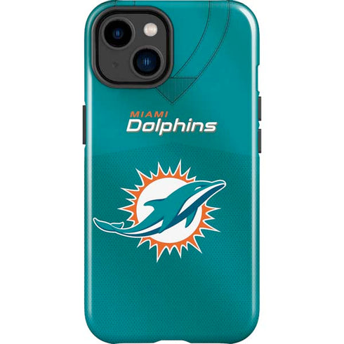NFL Miami Dolphins Team Jersey iPhone 15 Plus Impact Case