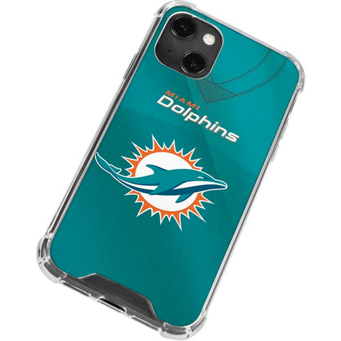 NFL Miami Dolphins Team Jersey iPhone 15 Plus Clear Case