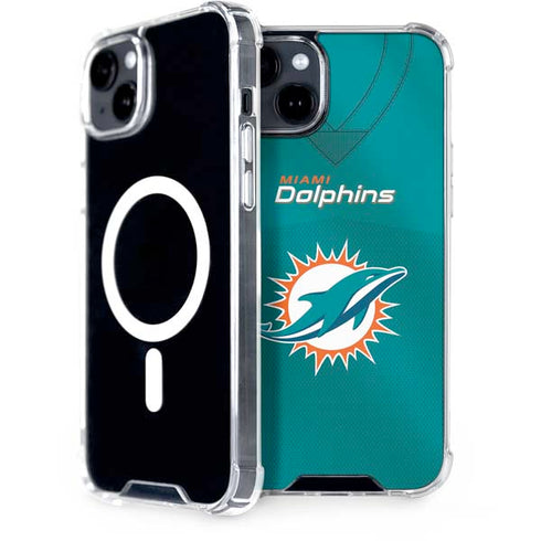 NFL Miami Dolphins Team Jersey iPhone 15 Plus MagSafe Case