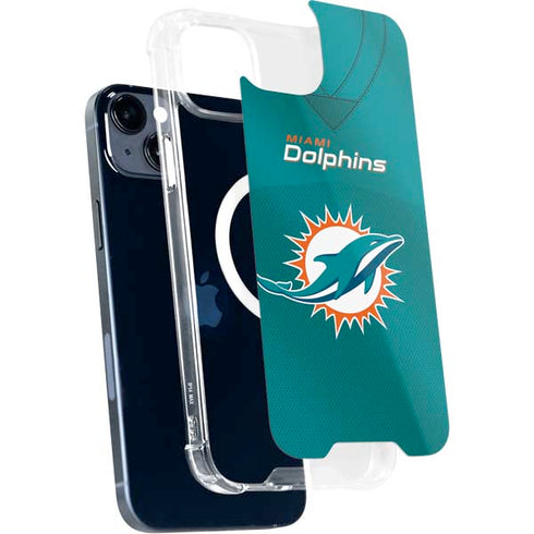 NFL Miami Dolphins Team Jersey iPhone 15 Plus MagSafe Case