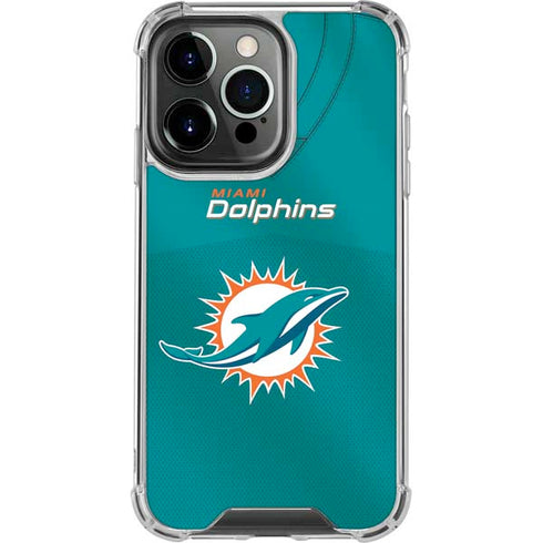 NFL Miami Dolphins Team Jersey iPhone 14 Pro Clear Case