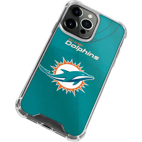 NFL Miami Dolphins Team Jersey iPhone 14 Pro Clear Case