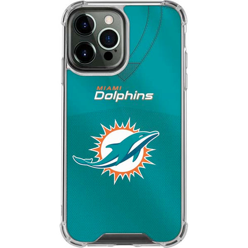 NFL Miami Dolphins Team Jersey iPhone 14 Pro Max Clear Case