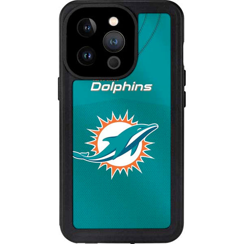 NFL Miami Dolphins Team Jersey iPhone 14 Pro Waterproof Case