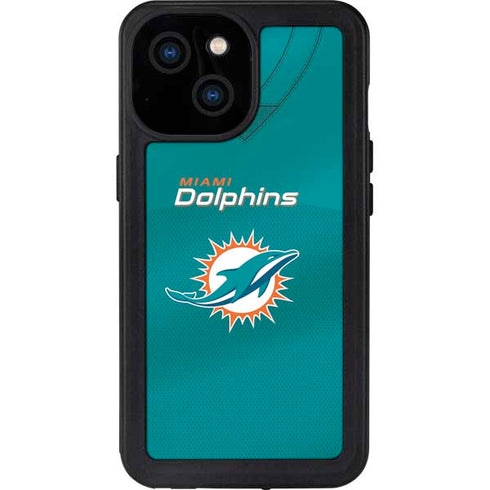 NFL Miami Dolphins Team Jersey iPhone 15 Waterproof Case