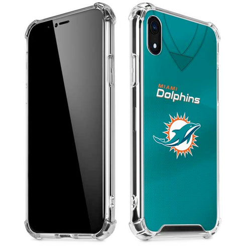 NFL Miami Dolphins Team Jersey iPhone XR Clear Case