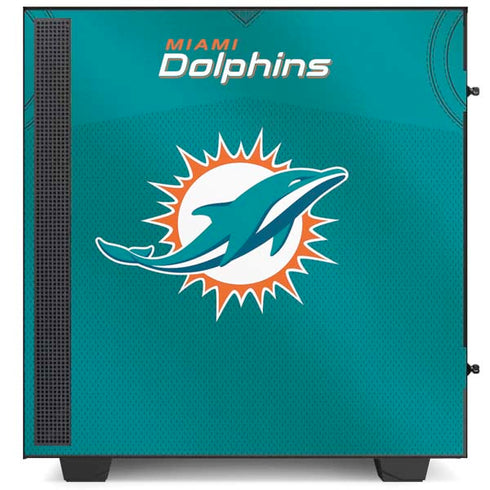 NFL Miami Dolphins Team Jersey NZXT H510 Compact ATX Mid-Tower Case Skin