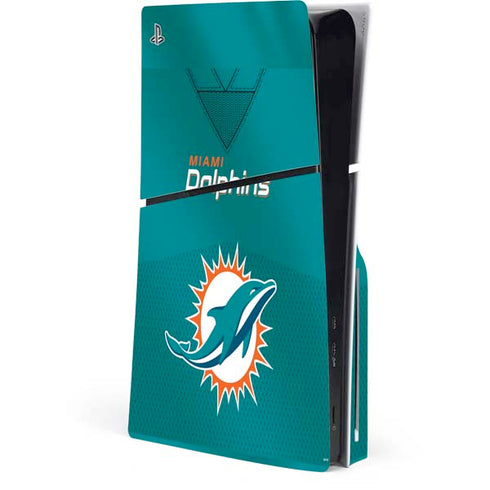 NFL Miami Dolphins Team Jersey PS5 Slim Disk Console Skin