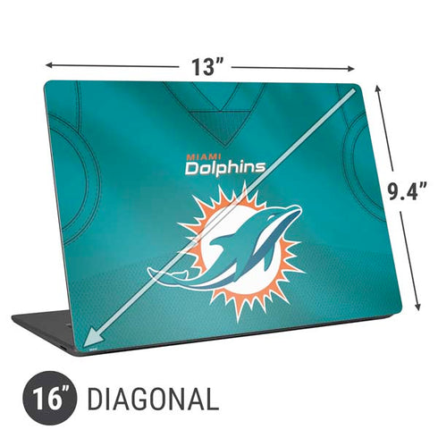 NFL Miami Dolphins Team Jersey Universal Laptop 16in (13 x 9.4in) Skin