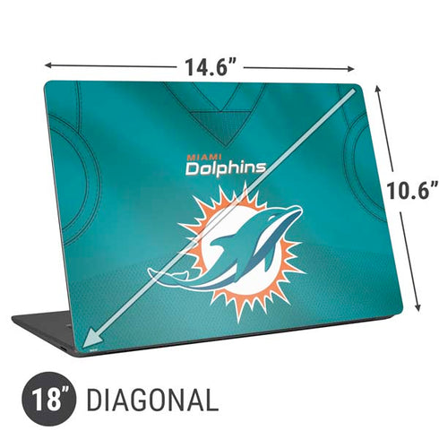 NFL Miami Dolphins Team Jersey Universal Laptop 18in (14.6 x 10.6in) Skin