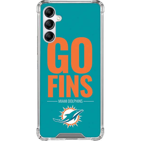 NFL Miami Dolphins Team Motto Galaxy A14 5G Clear Case