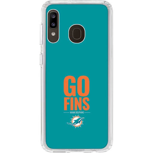 NFL Miami Dolphins Team Motto Galaxy A20 Clear Case