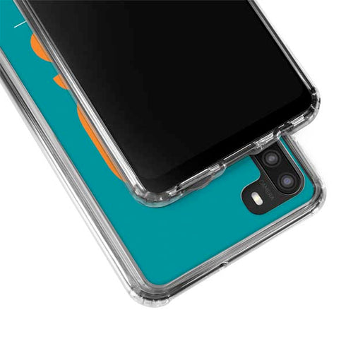 NFL Miami Dolphins Team Motto Galaxy A21 Clear Case
