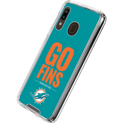 NFL Miami Dolphins Team Motto Galaxy A30 Clear Case