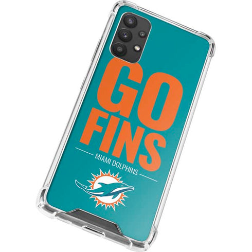 NFL Miami Dolphins Team Motto Galaxy A32 5G Clear Case