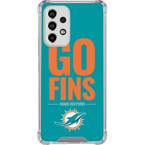 NFL Miami Dolphins Team Motto Galaxy A33 5G Clear Case
