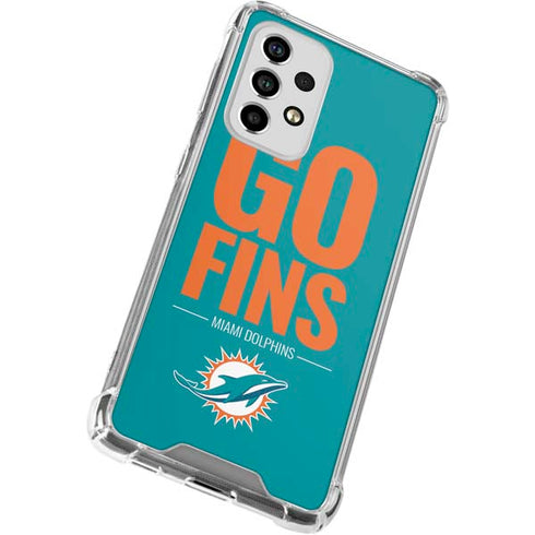 NFL Miami Dolphins Team Motto Galaxy A53 5G Clear Case