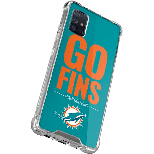 NFL Miami Dolphins Team Motto Galaxy A71 5G Clear Case